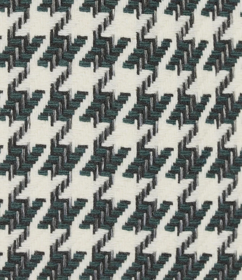 Skies Are Blue Plus Size Houndstooth Print Notch Lapel Neckline Long Sleeve Coat