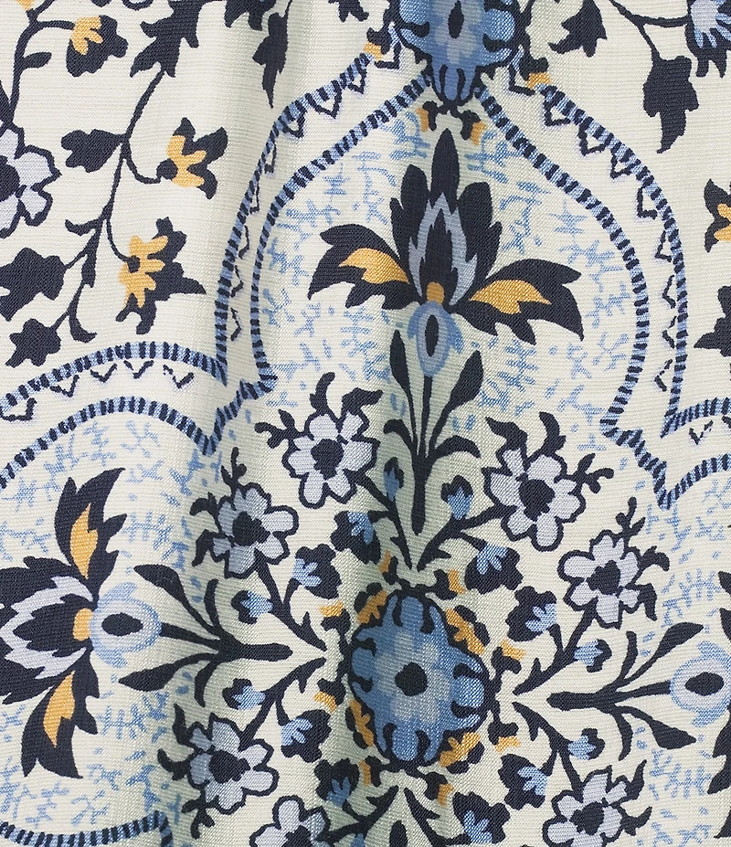 Skies Are Blue Plus Size Paisley Printed V-Neck Long Sleeve Blouse