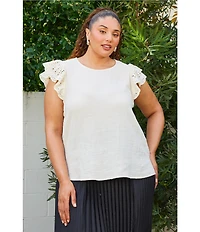 Skies Are Blue Plus Size Pleated Midi Skirt