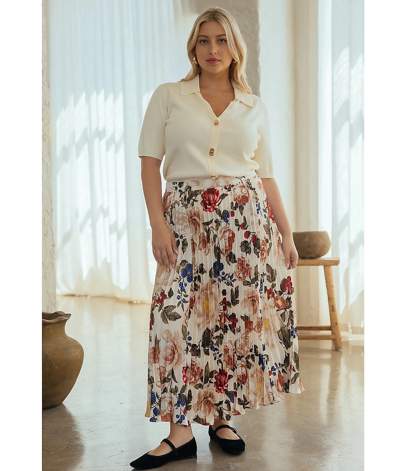 Skies Are Blue Plus Size Short Sleeve Knit Cardigan