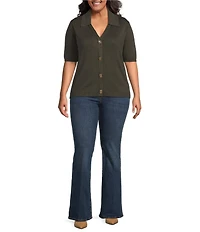 Skies Are Blue Plus Size Short Sleeve Knit Cardigan