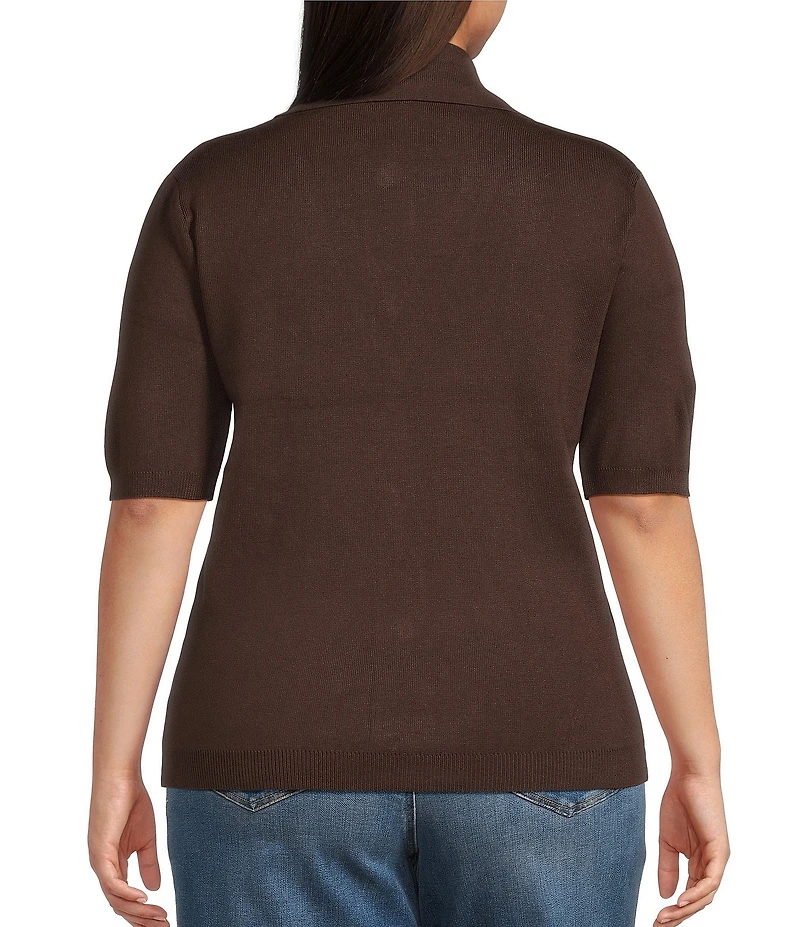 Skies Are Blue Plus Size Short Sleeve Knit Cardigan