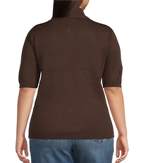 Skies Are Blue Plus Size Short Sleeve Knit Cardigan