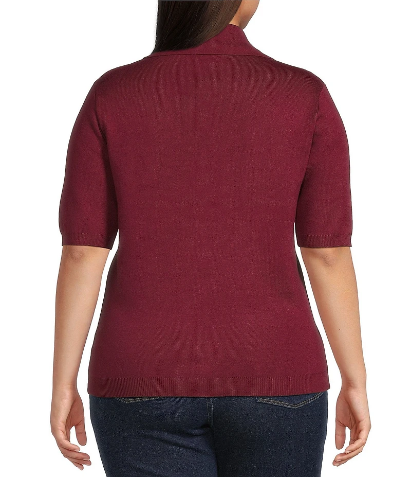 Skies Are Blue Plus Size Short Sleeve Knit Cardigan
