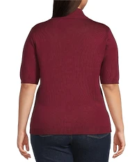 Skies Are Blue Plus Size Short Sleeve Knit Cardigan