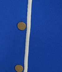 Skies Are Blue Plus Size Square Neck Short Sleeve Button Front Top