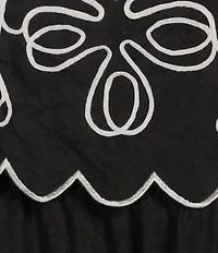 Skies Are Blue Plus Size Square Neck Sleeveless Embroidered Maxi Dress