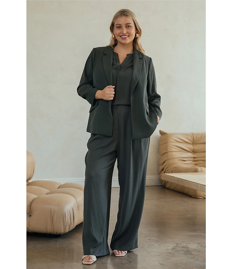 Skies Are Blue Plus Size Straight Leg Pants