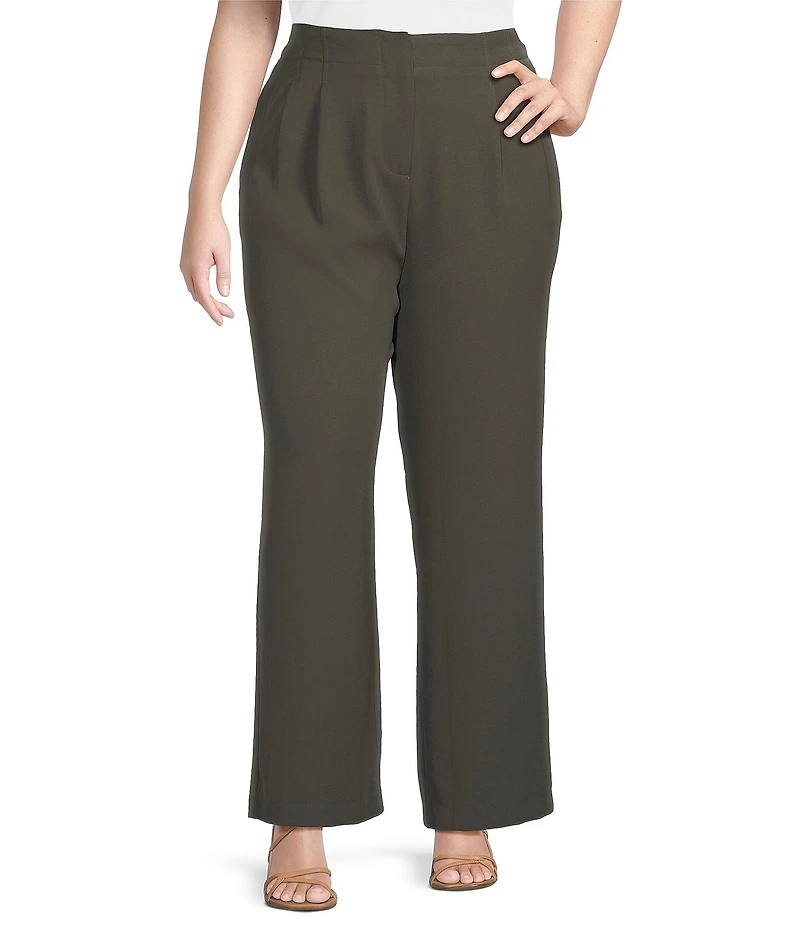 Skies Are Blue Plus Size Straight Leg Pants