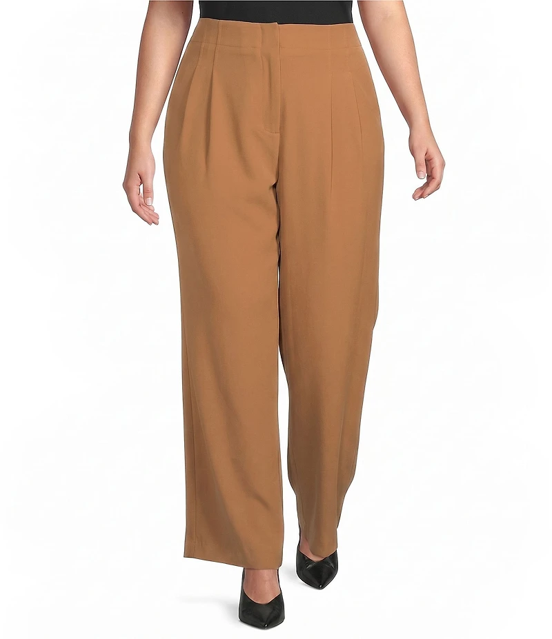 Skies Are Blue Plus Size Straight Leg Pants