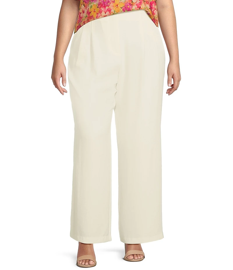 Skies Are Blue Plus Size Straight Leg Pants