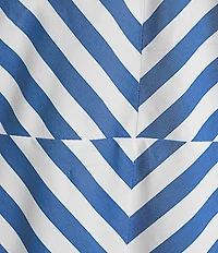 Skies Are Blue Plus Size Stripe Print V-Neck Sleeveless A-Line Maxi Dress