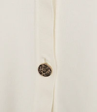 Skies Are Blue Plus Size V-Neck Long Sleeve Button Front Knit Cardigan
