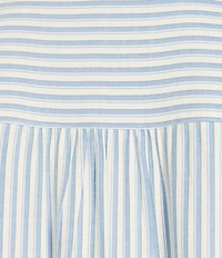 Skies Are Blue Plus Striped Bubble Hem Long Sleeve Shirt