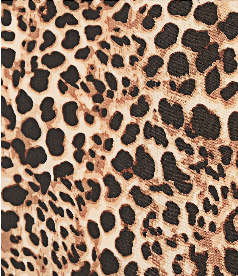 Skies Are Blue Plus Size Tiered Leopard Print Mini Shift Dress