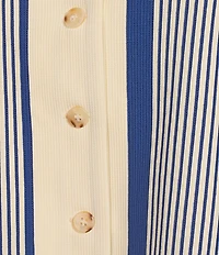 Skies Are Blue Plus Variegated Stripe Sleeveless Knit Coordinating Vest