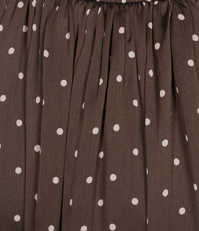 Skies Are Blue Polka Dot Sweetheart Neck Sleeveless Fit and Flare Maxi Dress