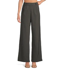 Skies Are Blue Rhinestone High Waist Wide Leg Pants