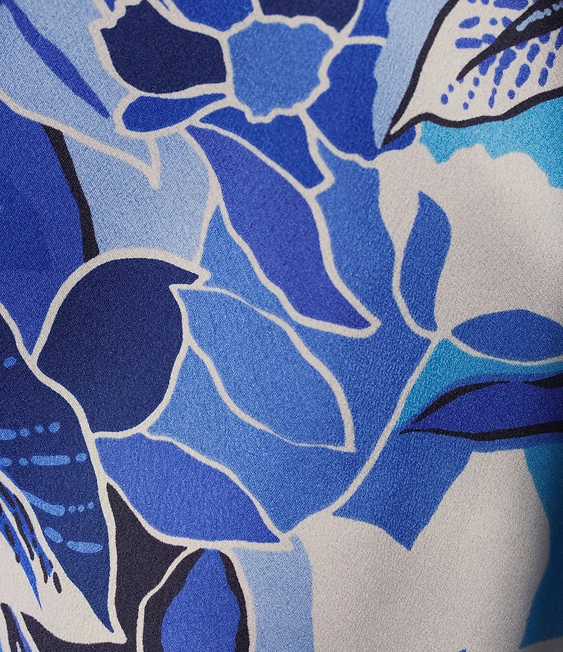 Skies Are Blue Coordinating Satin Floral Printed Tier Maxi Skirt