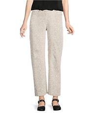 Skies Are Blue Snake Print Cotton Twill Barrel Pants