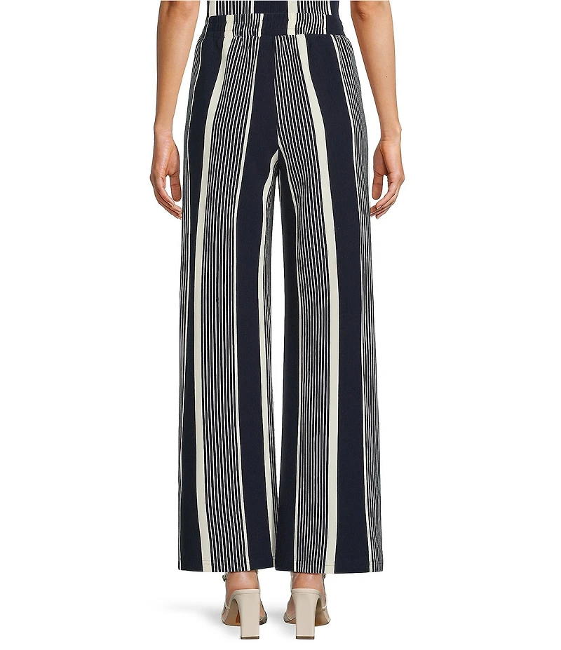 Skies Are Blue Coordinating Stripe Print High Waisted Wide Leg Pants