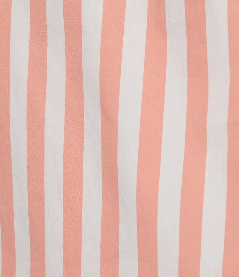 Skies Are Blue Stripe Print Linen Blend Crew Neck Sleeveless Coordinating Top