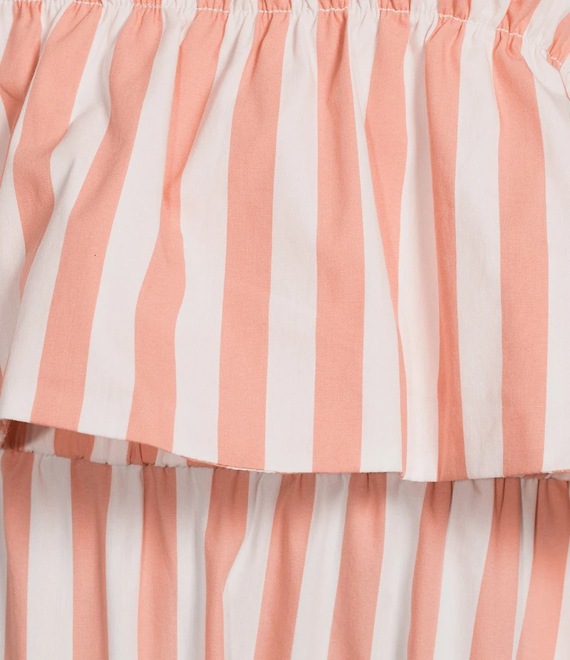 Skies Are Blue Stripe Print Square Neck Sleeveless A-Line Maxi Dress