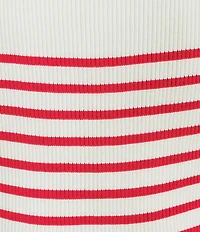 Skies Are Blue Striped Crew Neck Sleeveless Two-Fer Maxi Dress