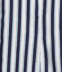 Skies Are Blue Striped Print Round Neck Sleeveless Embroidered Scalloped Hem Coordinating Top