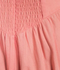 Skies Are Blue Sweetheart Neck Sleeveless Ruched Tie Front Midi Dress