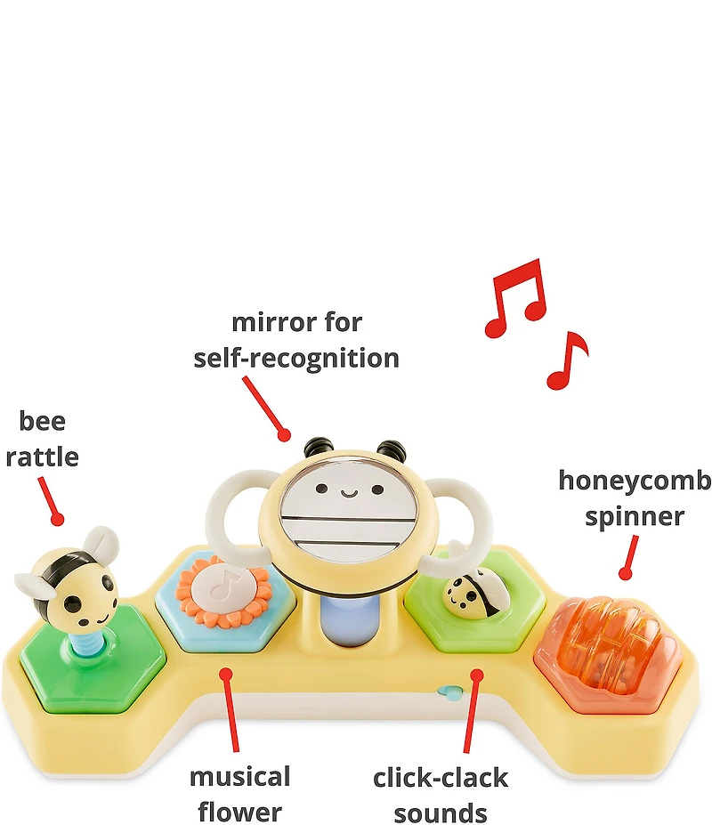 Skip Hop Farmstand See & Bee Steering Wheel & Tummy Time Baby Top