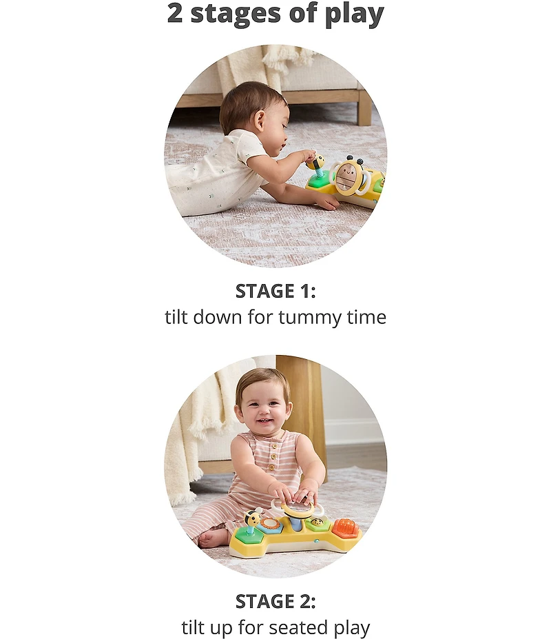 Skip Hop Farmstand See & Bee Steering Wheel & Tummy Time Baby Top