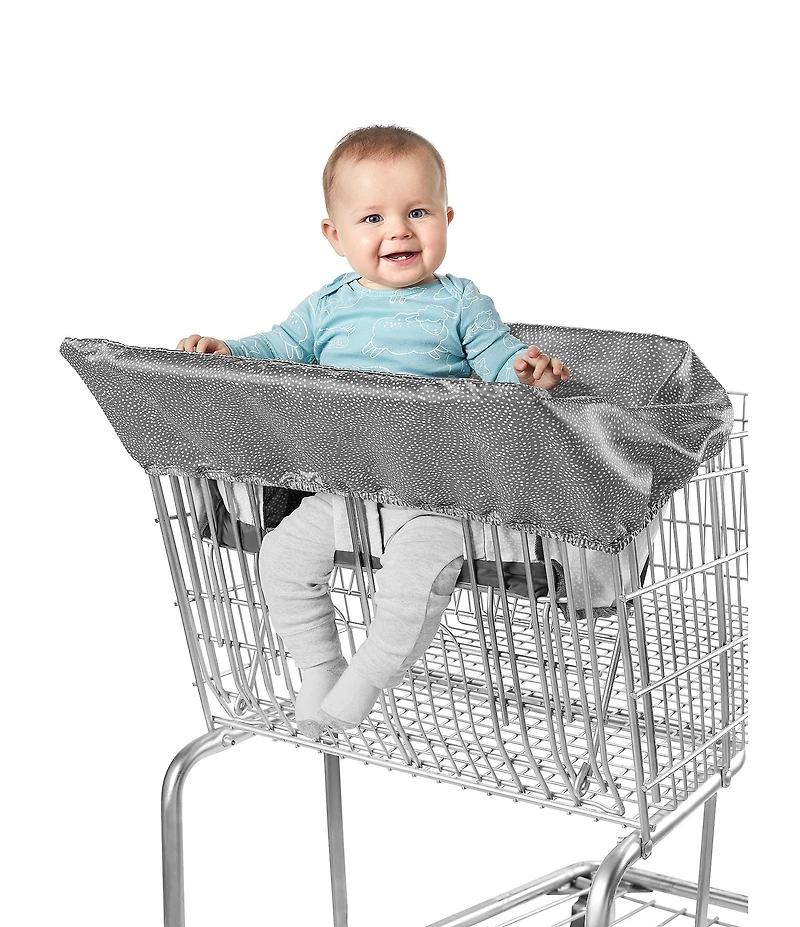 Skip Hop Grey Swirl Dot Shopping Cart & Baby High Chair Cover