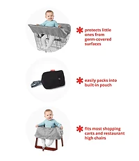 Skip Hop Grey Swirl Dot Shopping Cart & Baby High Chair Cover