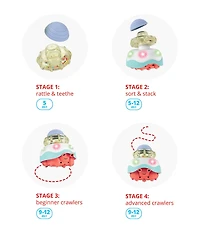 Skip Hop Stack & Crawl 4-in-1 Crab Baby Crawl Toy