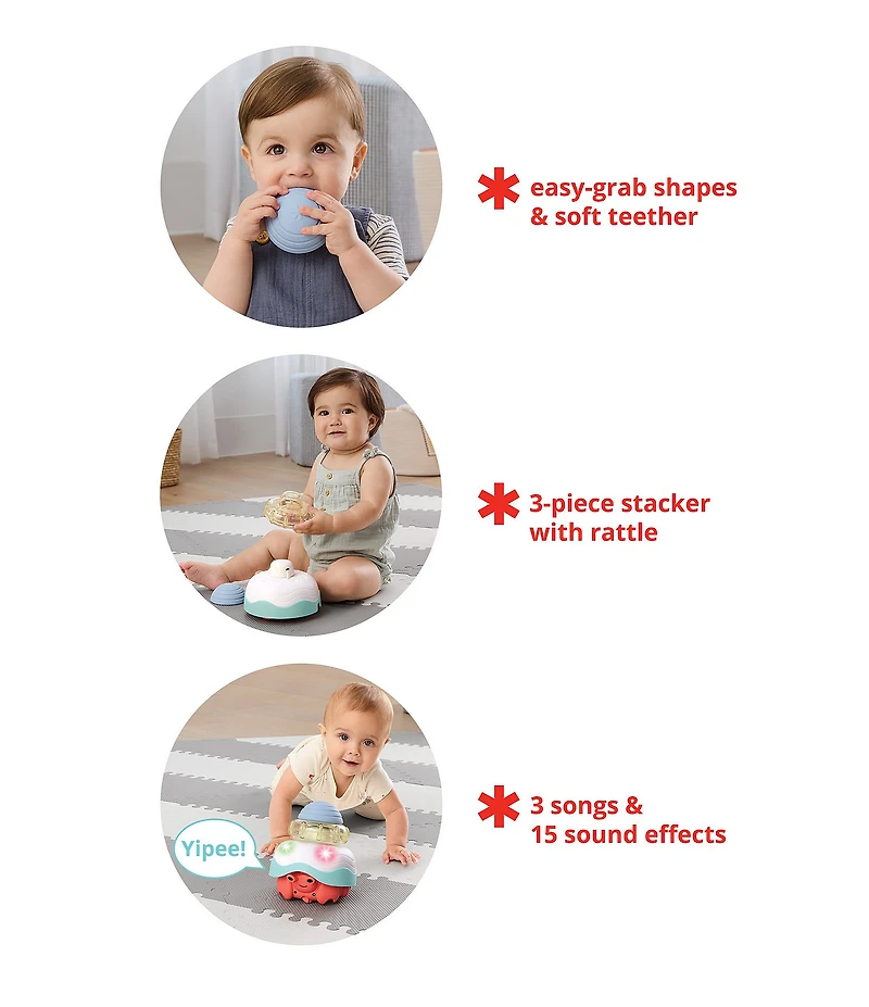 Skip Hop Stack & Crawl 4-in-1 Crab Baby Crawl Toy