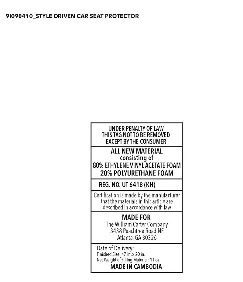 Skip Hop Style Driven Clean Sweep Car Seat Protector