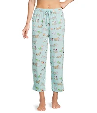 Sleep Sense Autumn Dogs Print Coordinating Knit Sleep Pants