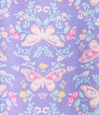 Sleep Sense Butterfly Floral Print Short Sleeve Crew Neck Knit Nightshirt