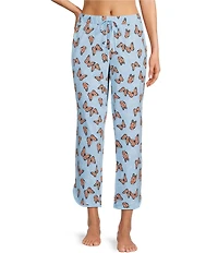 Sleep Sense Butterfly Print Coordinating Knit Sleep Capri Pants