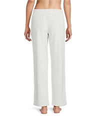 Sleep Sense Cable Knit Print Velour Drawstring Tie Coordinating Sleep Pants