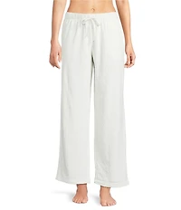 Sleep Sense Cable Knit Print Velour Drawstring Tie Coordinating Sleep Pants