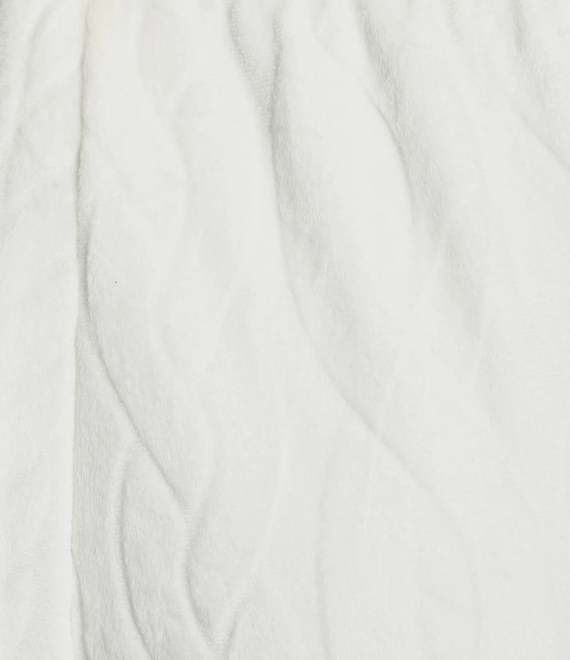 Sleep Sense Cable Knit Print Velour Drawstring Tie Coordinating Sleep Pants