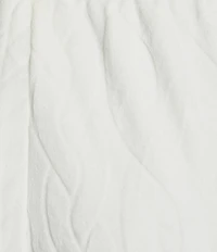 Sleep Sense Cable Knit Print Velour Drawstring Tie Coordinating Sleep Pants