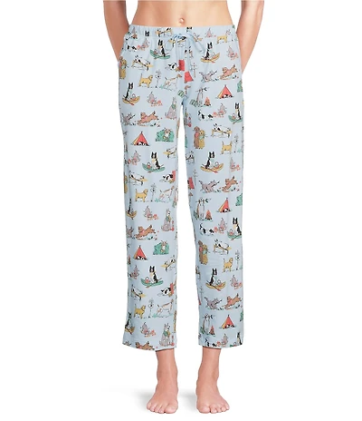 Sleep Sense Camping Dogs Print Coordinating Knit Sleep Pants