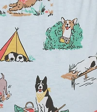 Sleep Sense Camping Dogs Print Coordinating Knit Crop Sleep Pants