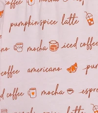 Sleep Sense Coffee Script Print Coordinating Knit Sleep Pants