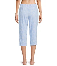 Sleep Sense Dandelion Breeze Print Knit Drawstring Tie Coordinating Sleep Pants