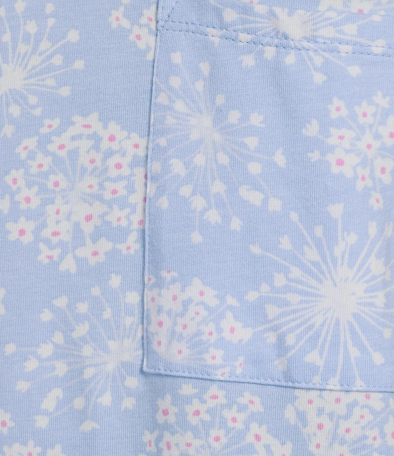 Sleep Sense Dandelion Breeze Print Short Sleeve Crew Neck Knit Nightshirt