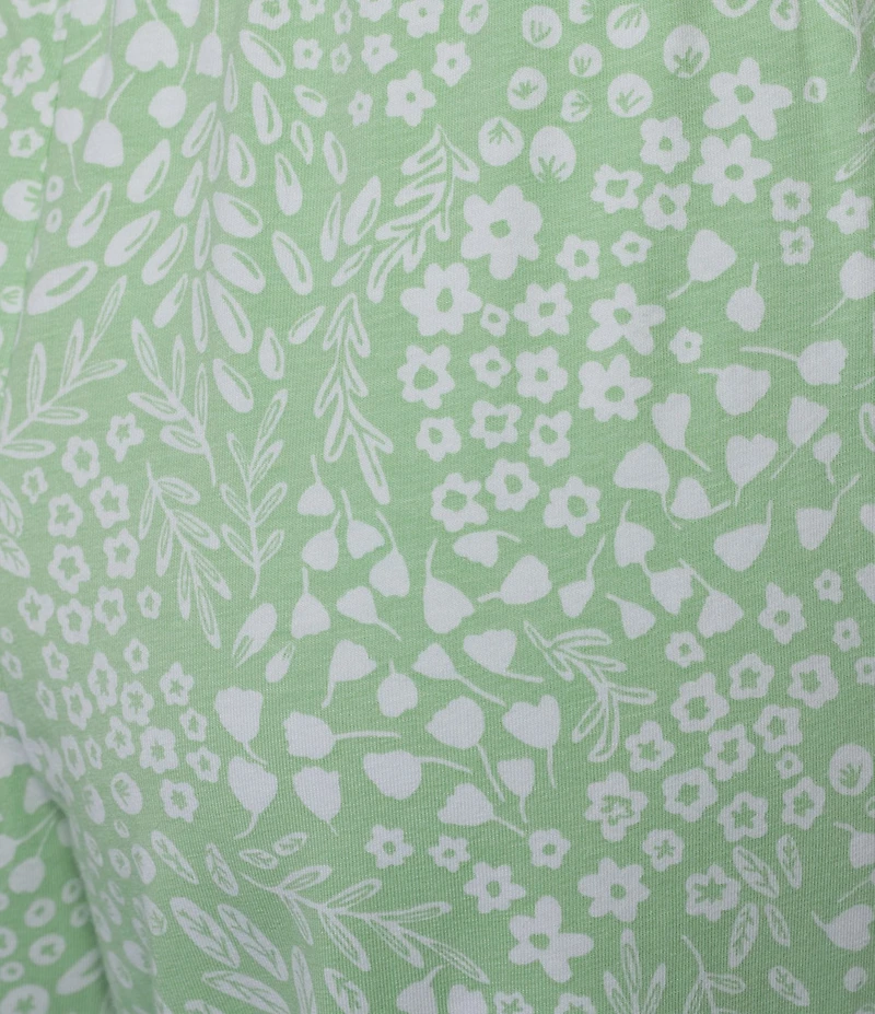 Sleep Sense Ditsy Floral Print Knit Drawstring Tie Coordinating Sleep Pants